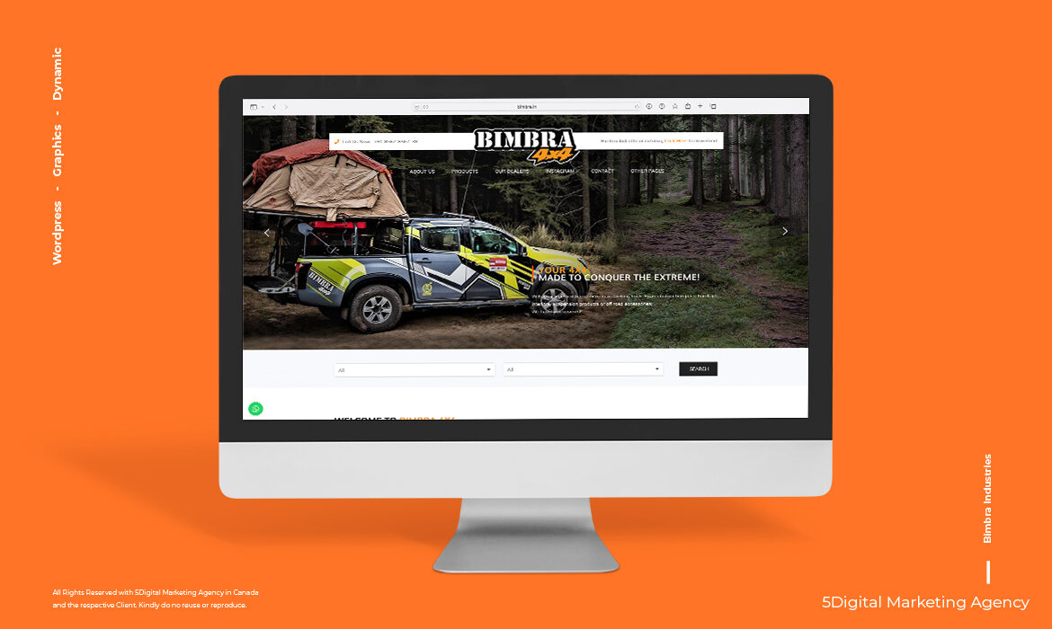 Website Designing and Development for Bimbra 4×4